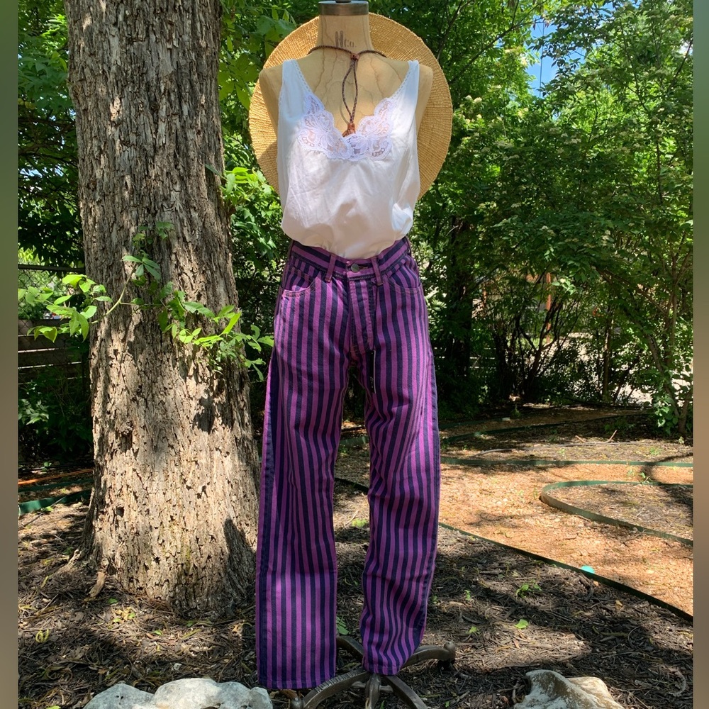 🛑 SOLD 🛑 Judi Rosen Jimmy Jean in St. Mark’s Stripe, Size 26 NWT - Picture 1 of 6